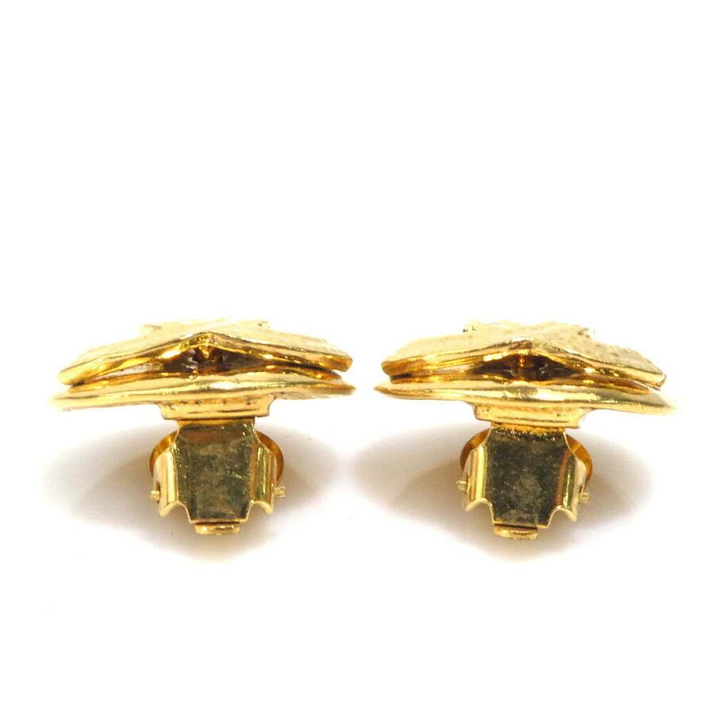 CHANEL Authentic Gold Logo Earrings - Picture 3 of 5
